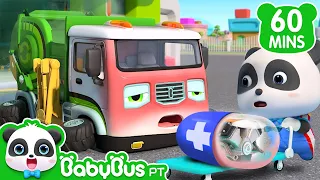 O Caminhão de Lixo Danny | 1 HORA DE BABYBUS BRASIL | Mecânico Bebê Panda | Músicas Infantis