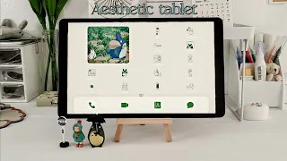 How to have an aesthetic Tablet - Landscape mode ghibli theme / Make your samsung tablet aesthetic
