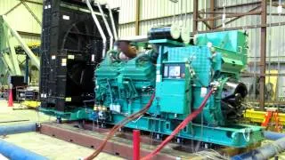 A high-range Cummins Generator in a Seismic Shaker Test