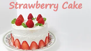 HOME CAFE Strawberry Cake Recipe without oven 노오븐 딸기 생크림 케이크 만들기｜둥둥살롱(D.D Salon)