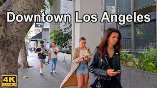 Downtown Los Angeles Virtual Walking Tour - California - USA | 4K Walk and Travel
