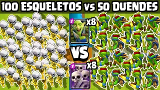 100 ESQUELETOS vs 50 DUENDES | SUPER OLIMPIADAS de CLASH ROYALE