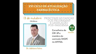 XVI JORNADA ACADÊMICA DE FARMÁCIA - CICLO DE ATUALIZAÇÃO FARMACÊUTICA