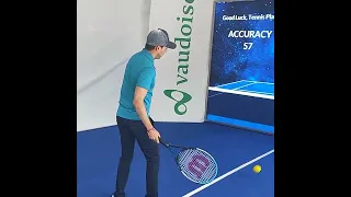 Formula 1 racing driver Neel Jani shows his #tennis skills at the Swiss Open 2022 🎾😱💯