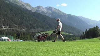 Thomas Kemmerer RC Scale Turbine Helicopter Model Lama SA-315B der Air Zermatt St.Anton 2021
