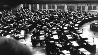 Former Nazi Kurt Georg Kiesinger is sworn in as Chancellor of West Germany. HD Stock Footage