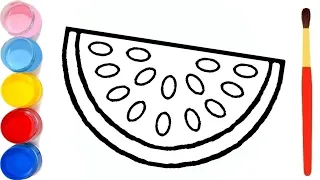 Сурет салу қарбыз. How to draw a watermelon. Bolalar uchun tarvuz rasm chizish