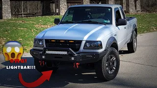 FORD RANGER GETS NEW OFF ROAD BUMBERS WITH A LIGHT BAR!! 😱