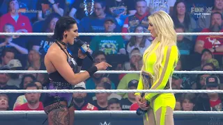 Rhea Ripley Attacks on Charlotte Flair Brawl at WWE Smackdown 17 March 2023