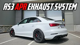 THE APR RS3 EXHAUST SOUNDS BADASS!!!