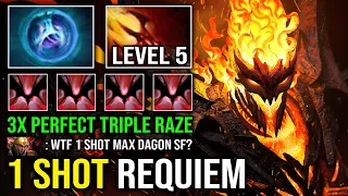1 SHOT REQUIEM SOUL Level 5 Dagon 100% Perfect Triple Raze Full Magical AOE Shadow Fiend Dota 2