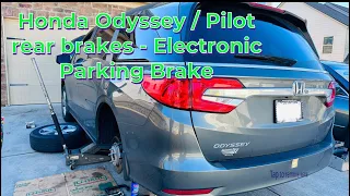 2018 - 2023 Honda Odyssey / Pilot rear brake pads with electronic parking brake