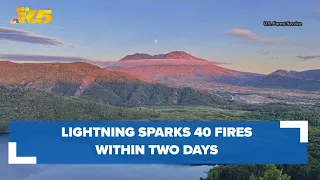 Lightning sparks 40 fires in two days in Gifford Pinchot National Forest