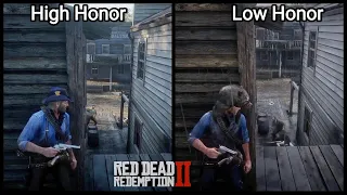 Funny Back and forth Dialogues Between Arthur & Sheriff Malloy (High Vs Low Honor) - RDR2