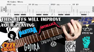 10 Easy & Cool Guitar Riffs That Sounds PRO | [With TAB]