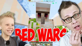 Dad nubik or defender in Bed Wars? Battle to the Last Bed in Minecraft