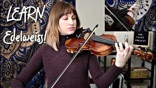 Edelweiss // Easy Violin Tutorial