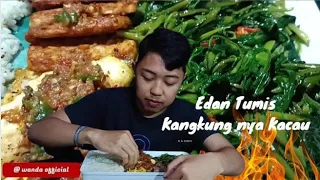 MUKBANG TUMIS KANGKUNG + TEMPE DAN TELOR SAMBEL PEDAS BANGET!!! | PORSI BANYAK | ASMR KANGKUNG