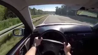 Mercedes-Benz E220 CDI (2001) on German Autobahn - POV Top Speed Drive