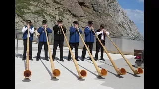 Beautiful Swiss Alphorn Choral Performance At Mount Pilatus, Lucerne, Switzerland