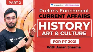 Prelims Enrichment - Current Affairs | History, Art & Culture for UPSC PT 2021 | By Aman Sharma | L2
