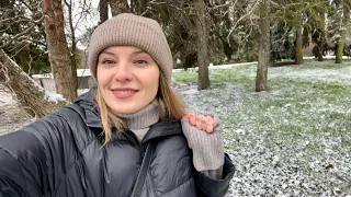 First snow and winter coming to Ukraine. Vlog 230: War in Ukraine