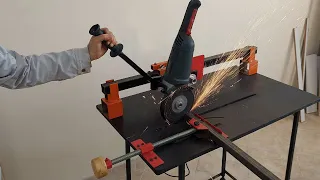 DIY: Sliding Stand for Angle grinder. Cut materials like a piece of cake!