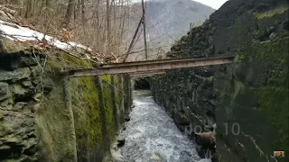 Culvert Beginning To Fail, Winter Time Inside Hoosac Granite Arch Culvert