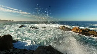 Relaxing & Powerful Ocean Waves Crashing into Rock Formations  - Big Sur, CA