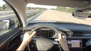 2020 Audi A8 50Tdi Quattro I Top Speed Drive on German Autobahn