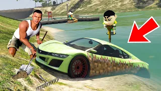 GTA 5: SHINCHAN AND FRANKLIN Found SECRET BURIED MINECRAFT SUPERCAR in GTA 5! (GTA 5 mods)