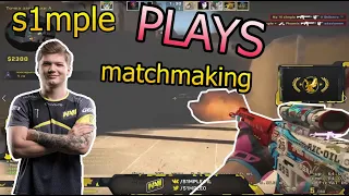 s1mple plays matchmaking vs LEs  - Stream Highlights - CSGO