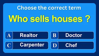 Choose the Correct Term | Occupation Identification | Vocabulary in English Grammar.