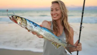 Casting HUGE Baits for Beach MONSTERS