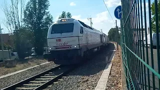 INTERCITY 334+334+Talgo VI entrada a Mérida trayecto badajoz-Madrid