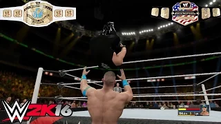 Kevin Owens vs John Cena | IC Champion vs US Champion | WWE Money in the Bank #WWE2K16