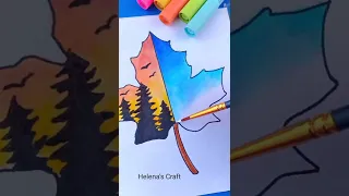 🔥❄️ Creative art tutorial 🔥hot vs ❄️cold #shorts #satisfying #art