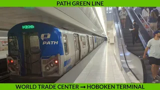 PATH PA-5 Green Line Full ride (World Trade Center - Hoboken Terminal) (5/31/2023)