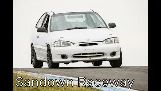 Hyundai Excel Onboard Sandown Track Day April 2021 - Session 3