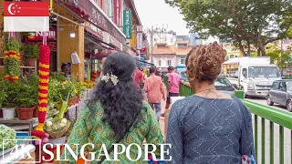 Singapore Little India Walking Tour 4K 2023 | Travel Guide Video