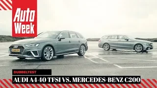 Audi A4 40 TFSI Avant vs. Mercedes-Benz C200 Estate - AutoWeek dubbeltest - English subtitles