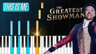 The Greatest Showman - "This Is Me" Piano Tutorial - Chords - How To Play - Cover