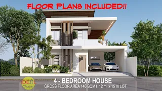 HOUSE DESIGN no.5 l 2-Storey (4 rooms)   l 140 sqm l IDEAL DESIGNS