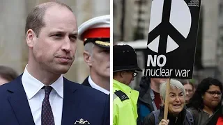 Prince William booed and heckled at nuclear deterrent service