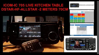 ICOM IC 705 LIVE KITCHEN TABLE -HF -ALLSTAR-2METERS 70CM -DSTAR