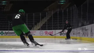 UND Hockey: Skill Drills with Dane Jackson and Karl Goehring | Midco Sports | 1/11/2023