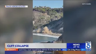 Cliff collapse caught on camera in Palos Verdes Estates