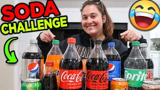 GUESS THAT SODA CHALLENGE! *BLINDFOLD Taste Test Challenge*