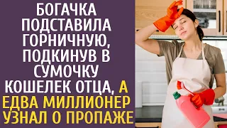 Богачка подставила горничную, подкинув в сумочку кошелек отца, а едва миллионер узнал о пропаже