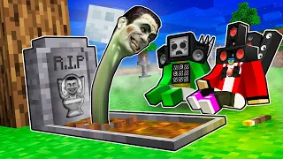 MIKEY and JJ FOUND the GRAVE WITH SKIBIDI TOILET ZOMBIE in Minecraft! - Maizen